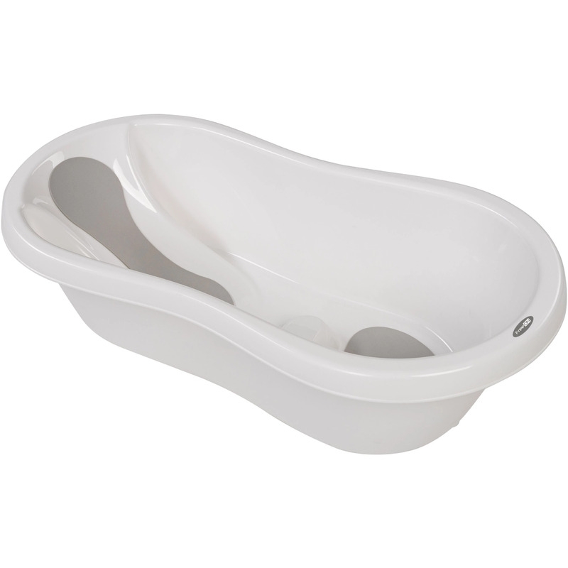 Cadita, Cu doua parti antiderapante, Cu dop, Conform cu standardul european de securitate EN 17072:2018, FreeON, 81x41x24 cm, White