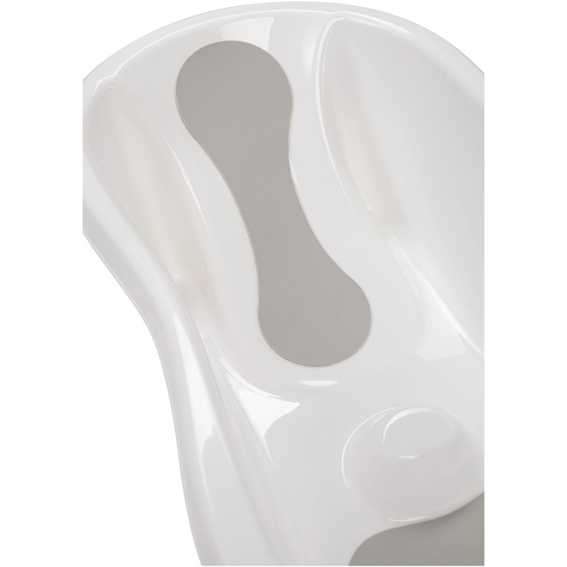 Cadita, Cu doua parti antiderapante, Cu dop, Conform cu standardul european de securitate EN 17072:2018, FreeON, 81x41x24 cm, White