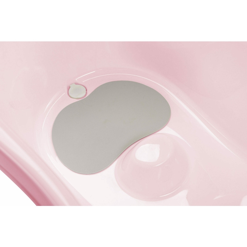 Cadita, Cu doua parti antiderapante, Cu dop, Conform cu standardul european de securitate EN 17072:2018, FreeON, 81x41x24 cm, Pink