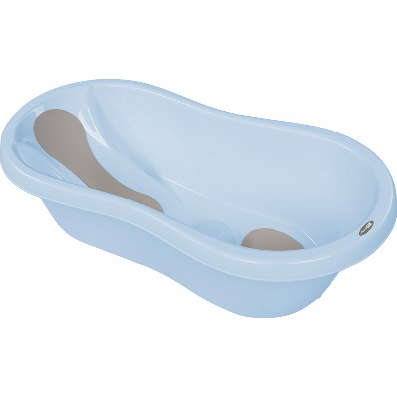 Cadita, Cu doua parti antiderapante, Cu dop, Conform cu standardul european de securitate EN 17072:2018, FreeON, 81x41x24 cm, Blue