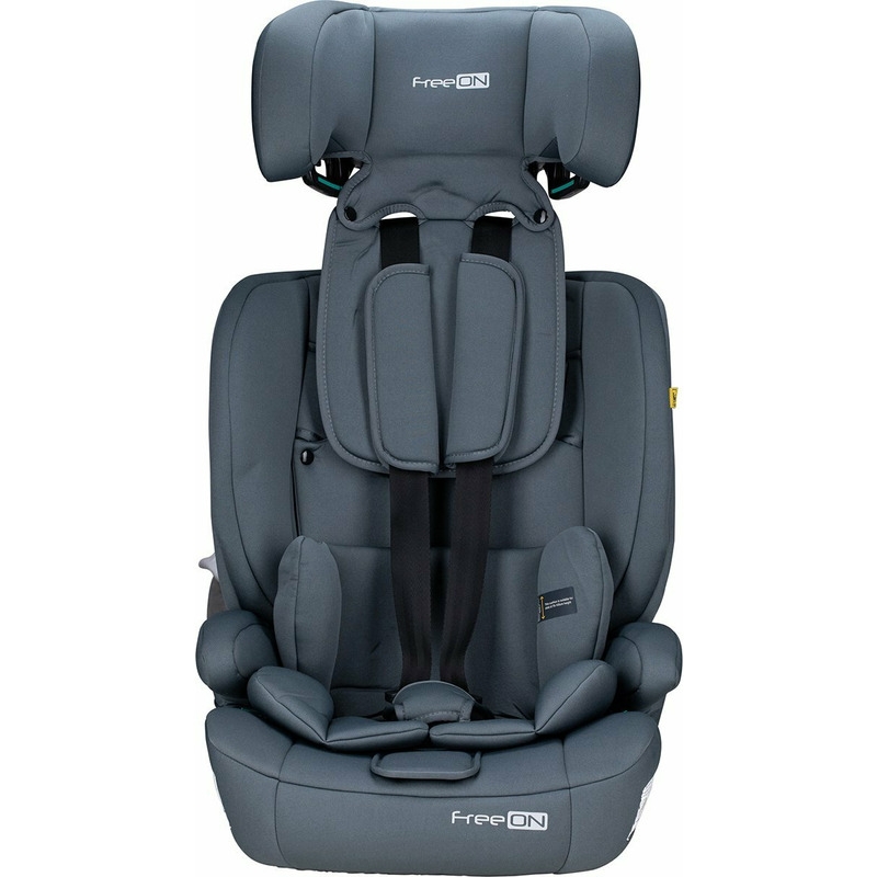 Scaun auto pentru copii, Uran, I-Size, 76 - 150 cm/ 1 - 12 ani, Cu tetiera reglabila in 14 pozitii, Conform cu standardul european de securitate ECE R129, FreeON, Dark Grey