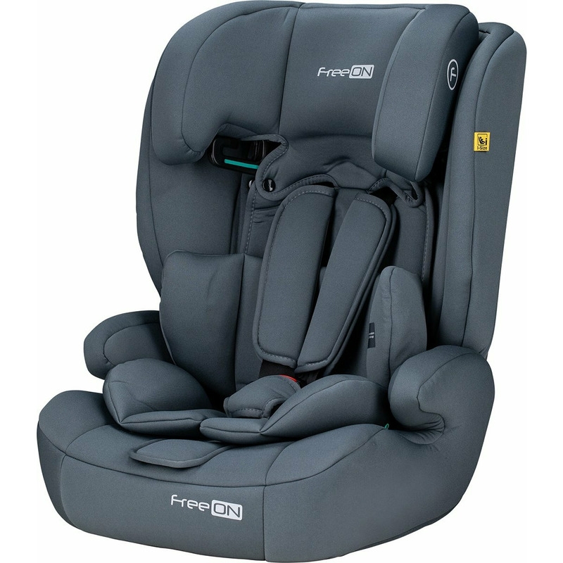 Scaun auto pentru copii, Uran, I-Size, 76 - 150 cm/ 1 - 12 ani, Cu tetiera reglabila in 14 pozitii, Conform cu standardul european de securitate ECE R129, FreeON, Dark Grey