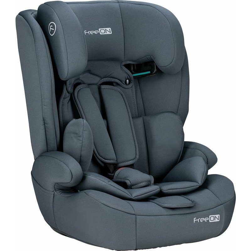 Scaun auto pentru copii, Uran, I-Size, 76 - 150 cm/ 1 - 12 ani, Cu tetiera reglabila in 14 pozitii, Conform cu standardul european de securitate ECE R129, FreeON, Dark Grey
