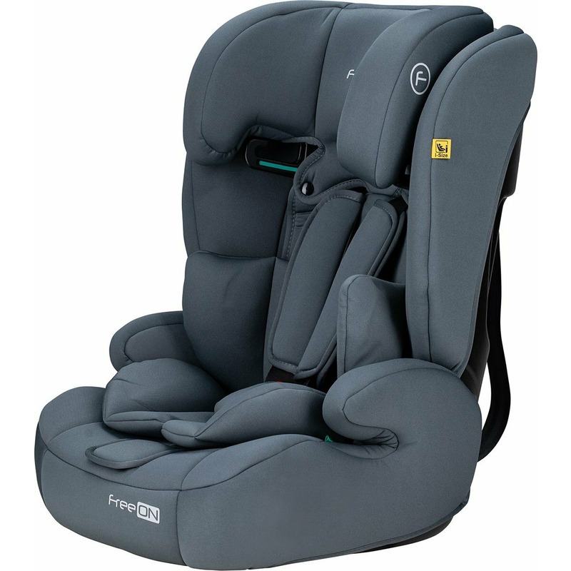 Scaun auto pentru copii, Uran, I-Size, 76 - 150 cm/ 1 - 12 ani, Cu tetiera reglabila in 14 pozitii, Conform cu standardul european de securitate ECE R129, FreeON, Dark Grey