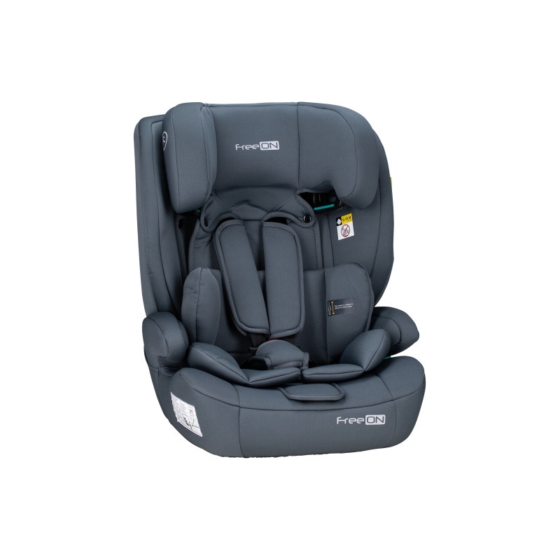 Scaun auto pentru copii, Uran, I-Size, 76 - 150 cm/ 1 - 12 ani, Cu tetiera reglabila in 14 pozitii, Conform cu standardul european de securitate ECE R129, FreeON, Dark Grey