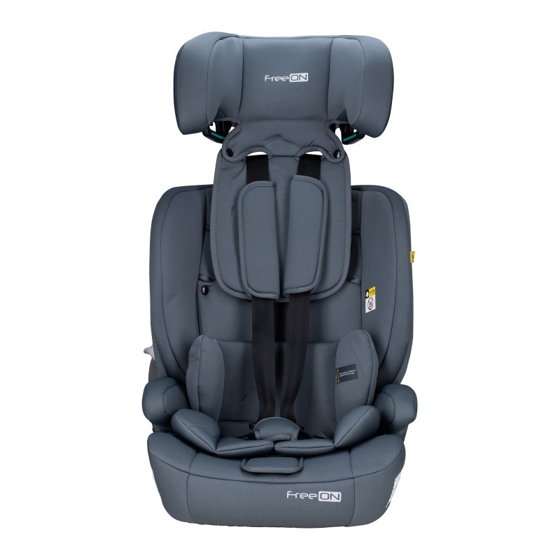Scaun auto pentru copii, Uran, I-Size, 76 - 150 cm/ 1 - 12 ani, Cu tetiera reglabila in 14 pozitii, Conform cu standardul european de securitate ECE R129, FreeON, Dark Grey