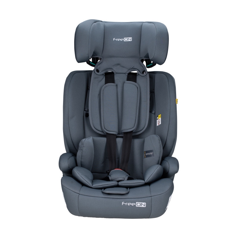 Scaun auto pentru copii, Uran, I-Size, 76 - 150 cm/ 1 - 12 ani, Cu tetiera reglabila in 14 pozitii, Conform cu standardul european de securitate ECE R129, FreeON, Dark Grey