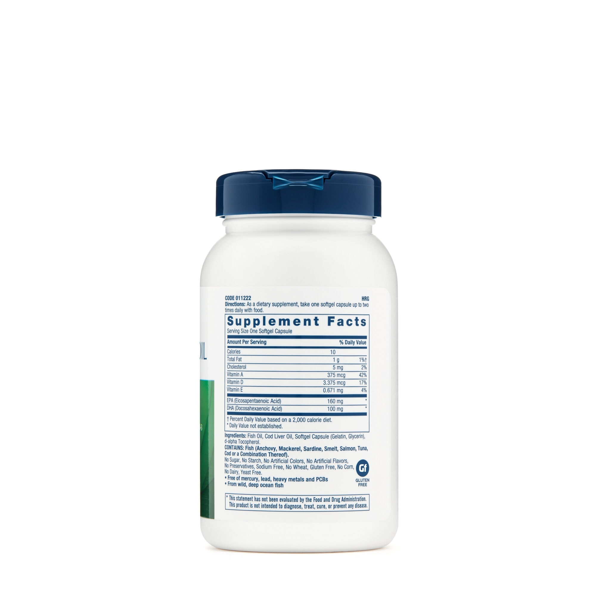 Ulei triplu din ficat de cod, 90 capsule, GNC