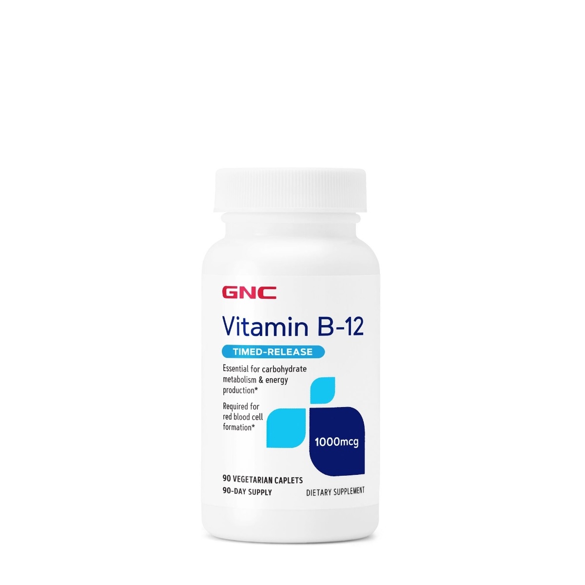 GNC - Vitamina B-12 1000 mcg, 90 tablete vegetale
