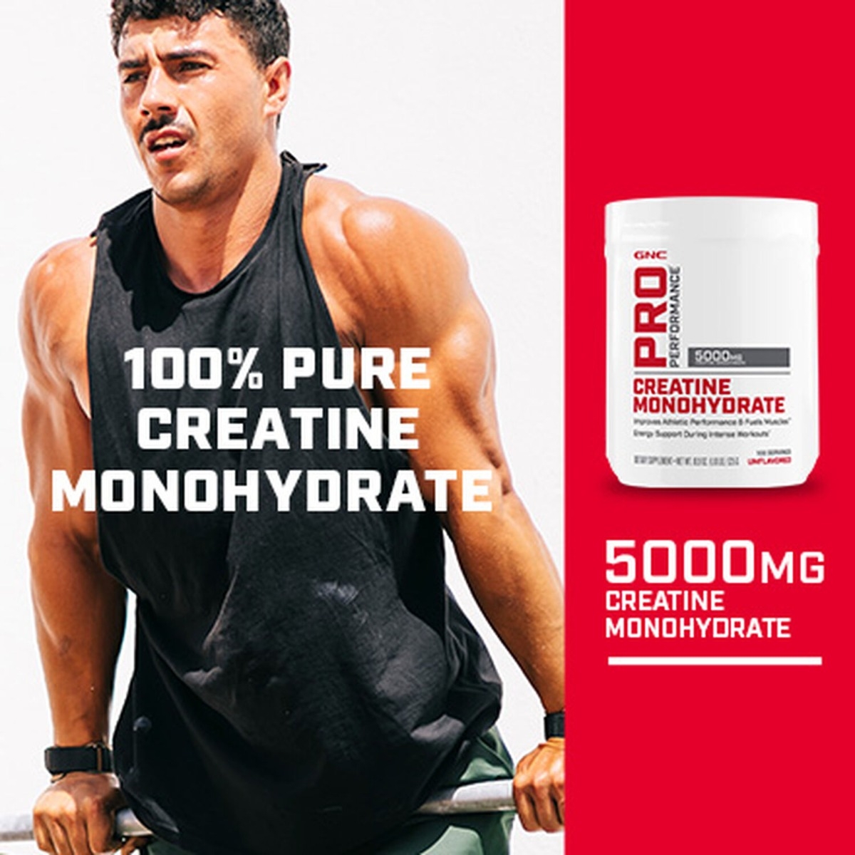Creatina monohidrata fara aroma, Pro Performance, 255 g, GNC