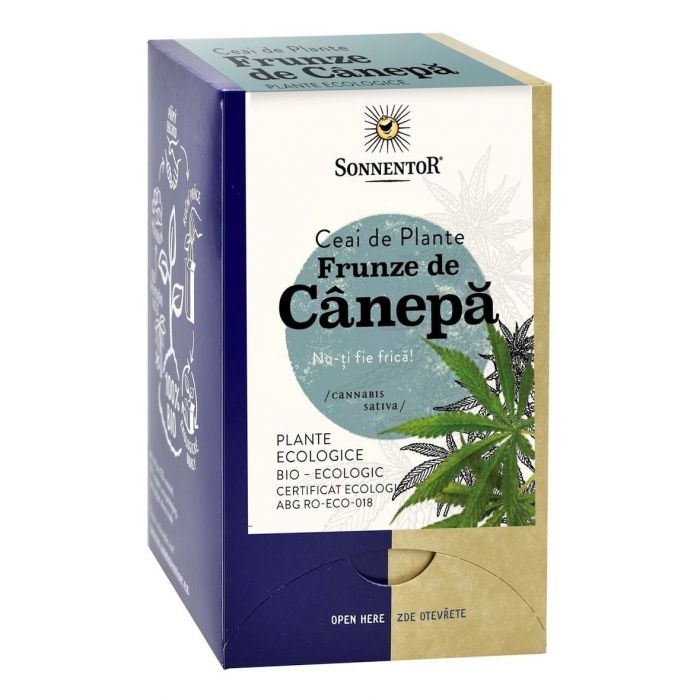 Sonnentor - Ceai frunze de canepa eco 18plicuri