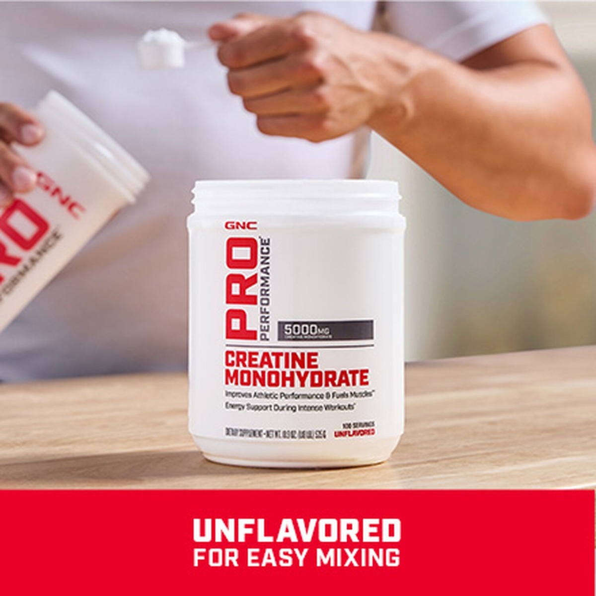 Creatina monohidrata fara aroma, Pro Performance, 255 g, GNC