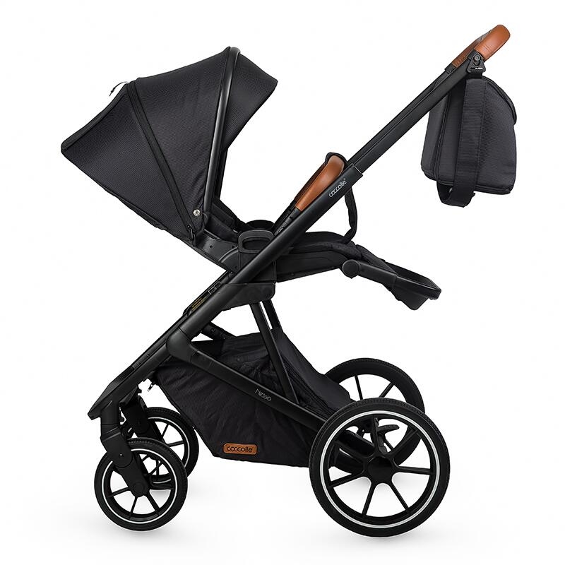 Carucior modular 2in1 C Nessia Diamond black+Balansoar bebelusi C Velio Butternut