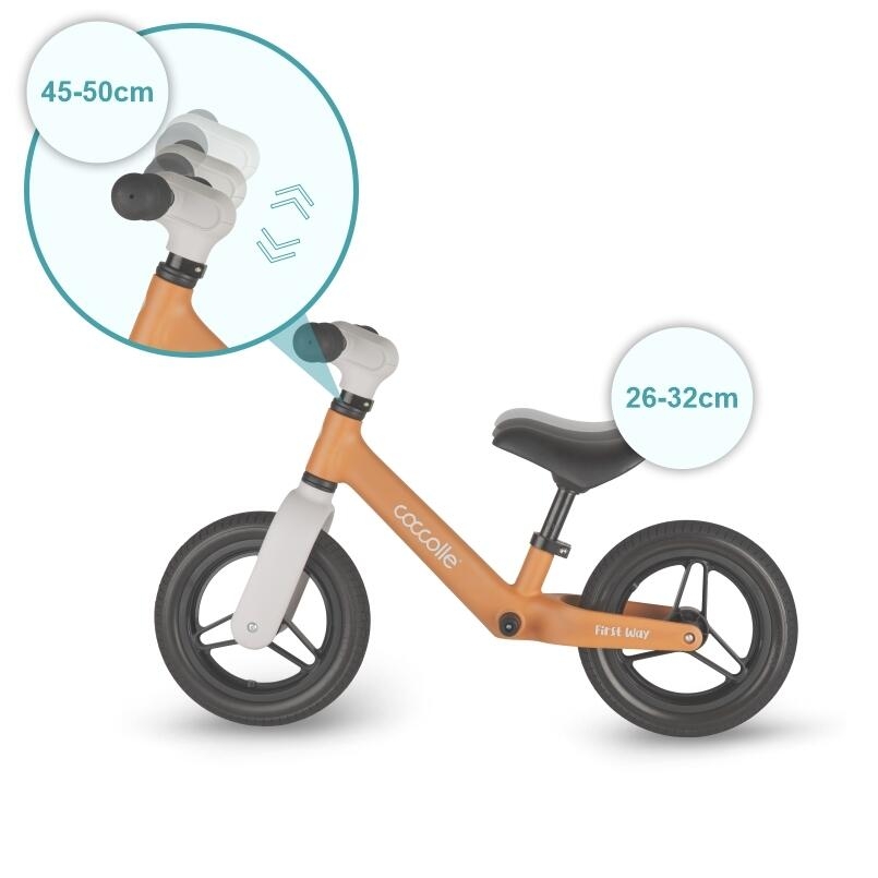 Bicicleta fara pedale Coccolle First Way, Cookie Beige Bicicleta fara pedale Coccolle First Way, Cookie Beige