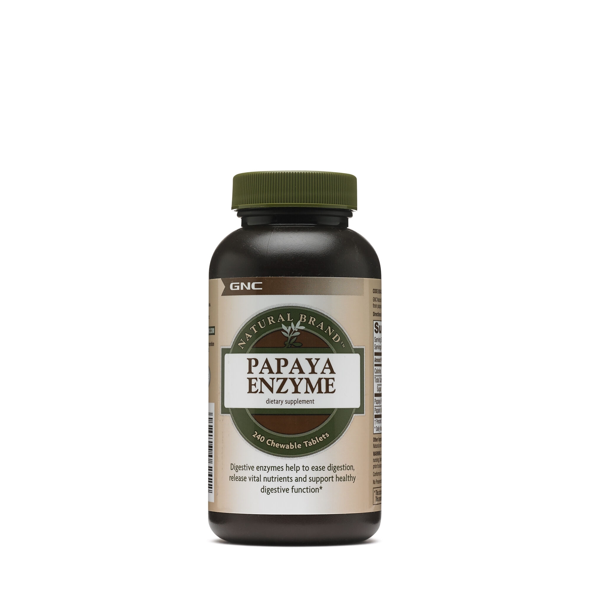Enzime digestive din papaia Natural Brand, 240 tablete, GNC