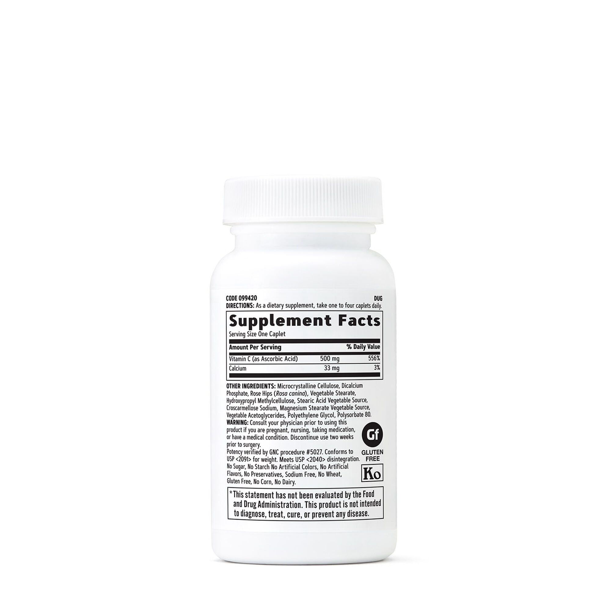 Vitamina C 500 mg cu macese, 100 tablete, GNC