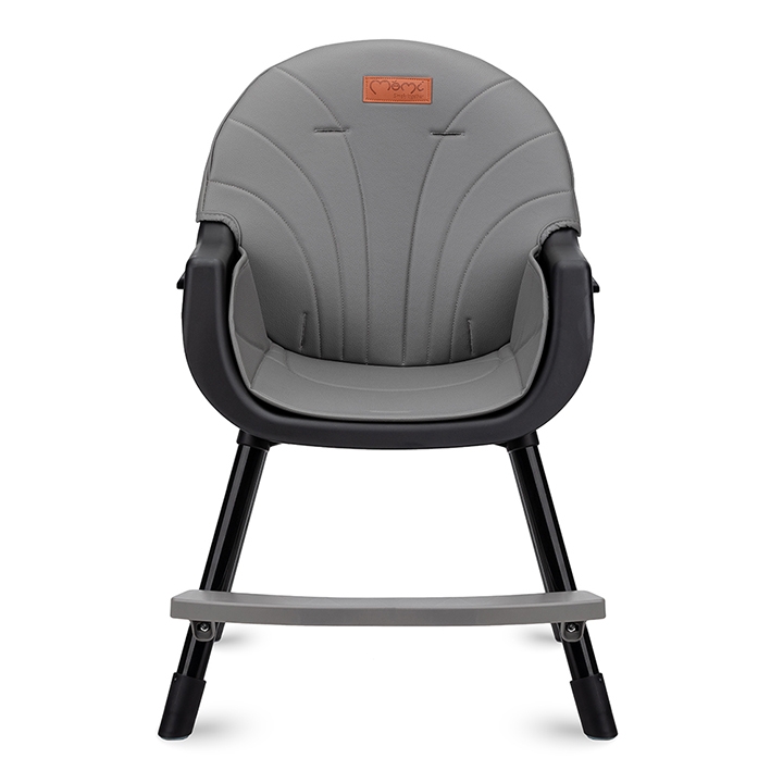 Scaun de masa copii Momi Reki, Piele ecologica, Black