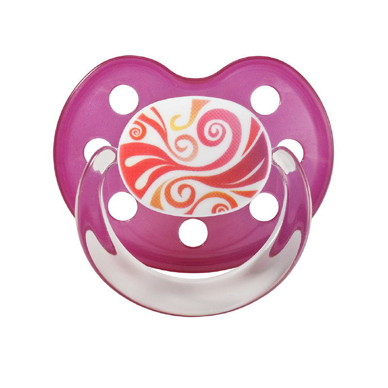 Baby Nova suzeta silicon ortodontica cu inel 2 buc + 18 luni fetita