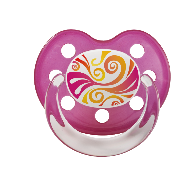 Baby Nova suzeta silicon ortodontica cu inel 2 buc + 18 luni fetita