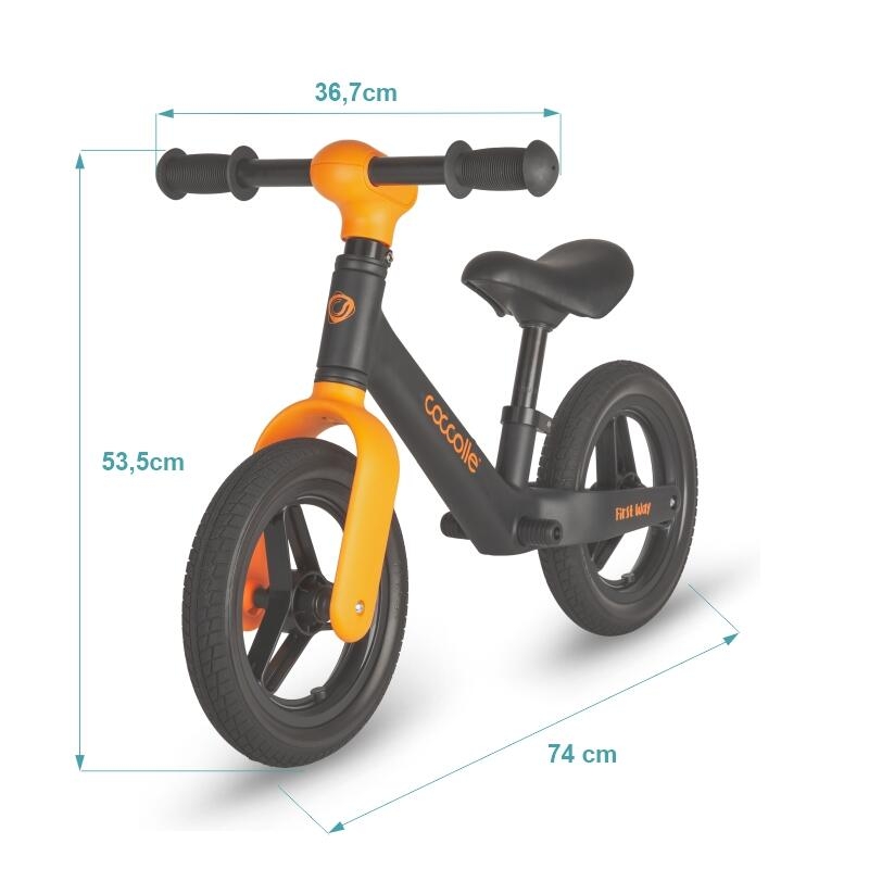 Bicicleta fara pedale Coccolle First Way, Orange Shadow Bicicleta fara pedale Coccolle First Way, Orange Shadow