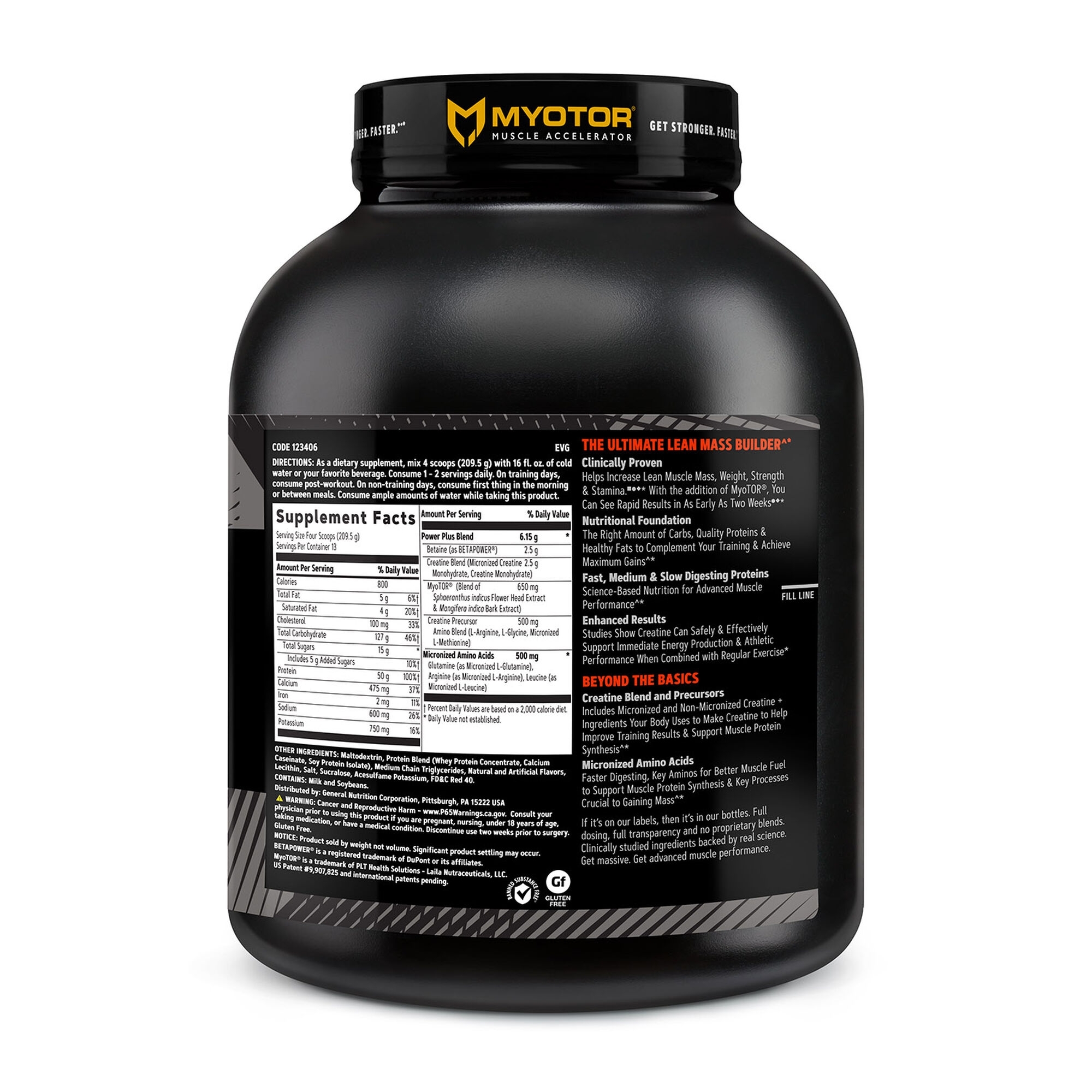 Proteina din zer cu aroma de capsuni AMP Mass XXX, 2724 g, GNC