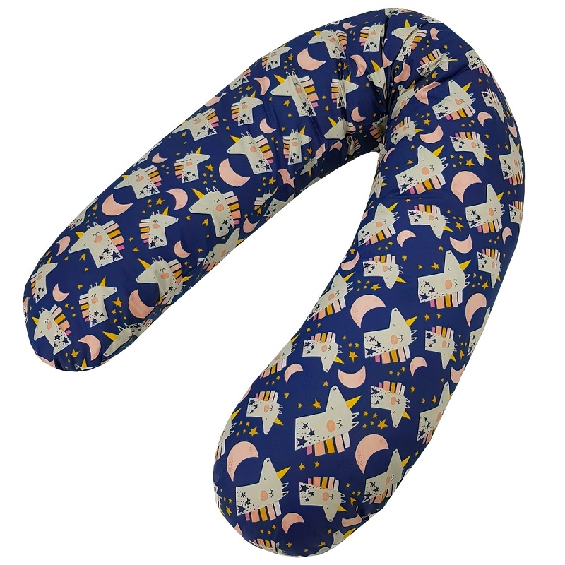 Perna pentru gravida, Fibre din silicon, 180 cm, Appekids - Navy