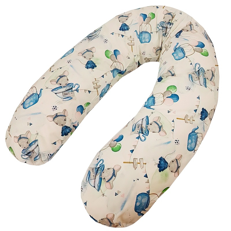 Perna pentru gravida, Fibre din silicon, 180 cm, Appekids - Mouse