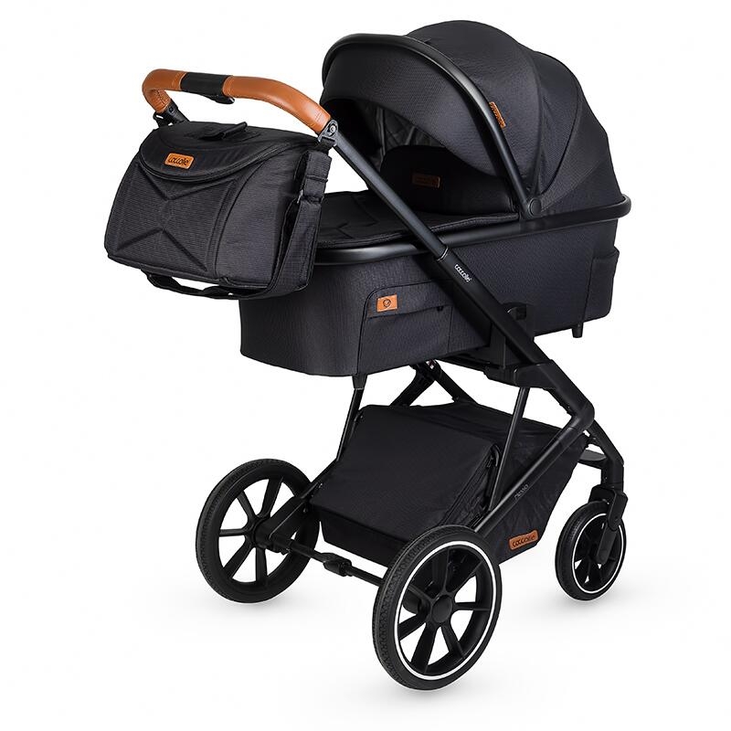 Sistem modular 3in1 Coccolle Nessia Diamond black + Scoica auto Coccolle Knox Anthracite