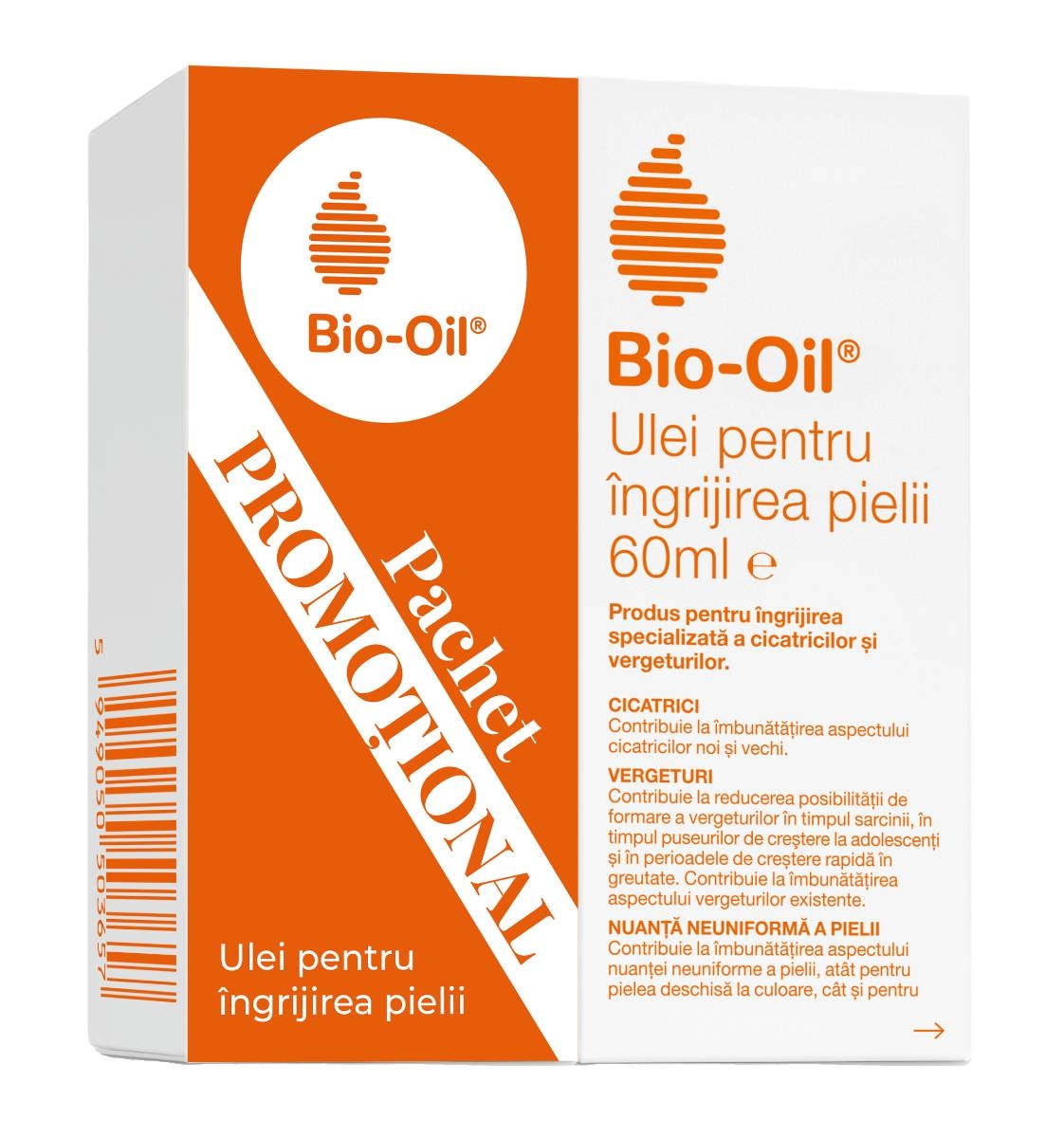 Ulei pentru ingrijirea pielii  pachet promo, 60ml, Bio-Oil