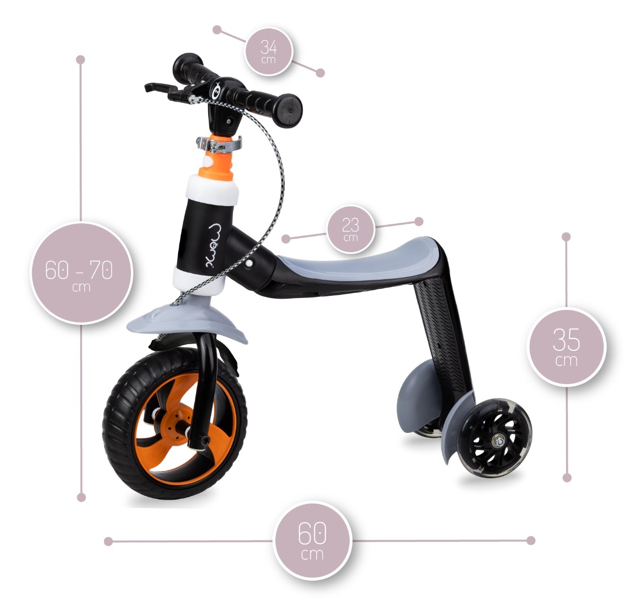 Trotineta transformabila 2 in 1 MoMi ELIOS Black