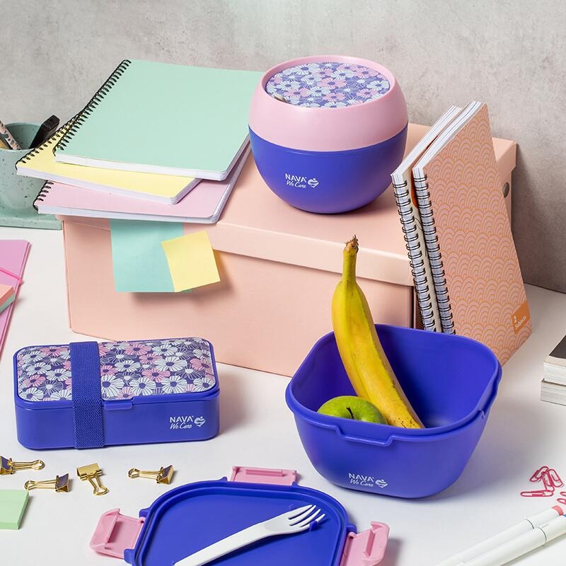 Lunchbox Nava We care 650ml albastru