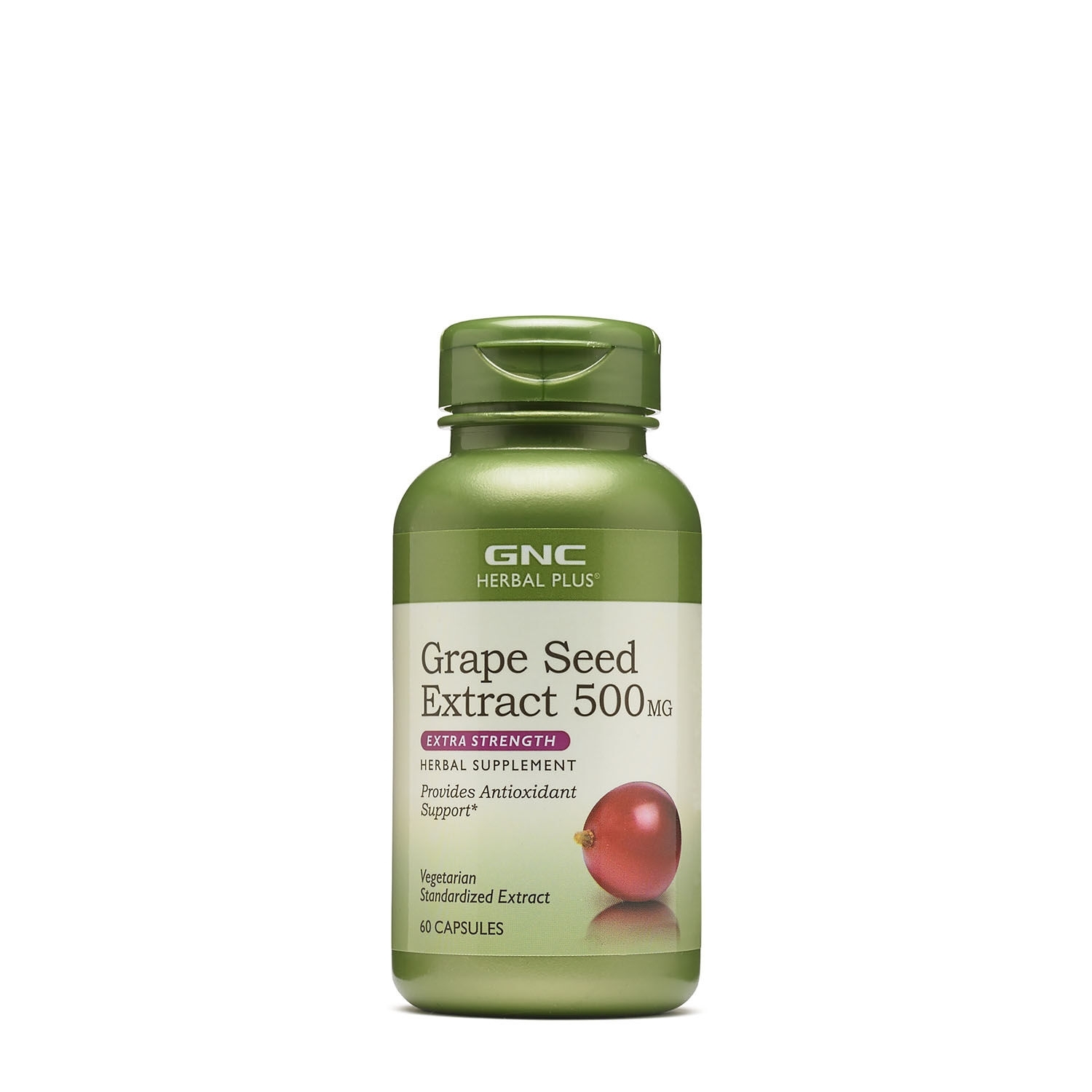 Extract din seminte de struguri 500 mg Herbal Plus, 60 capsule, GNC