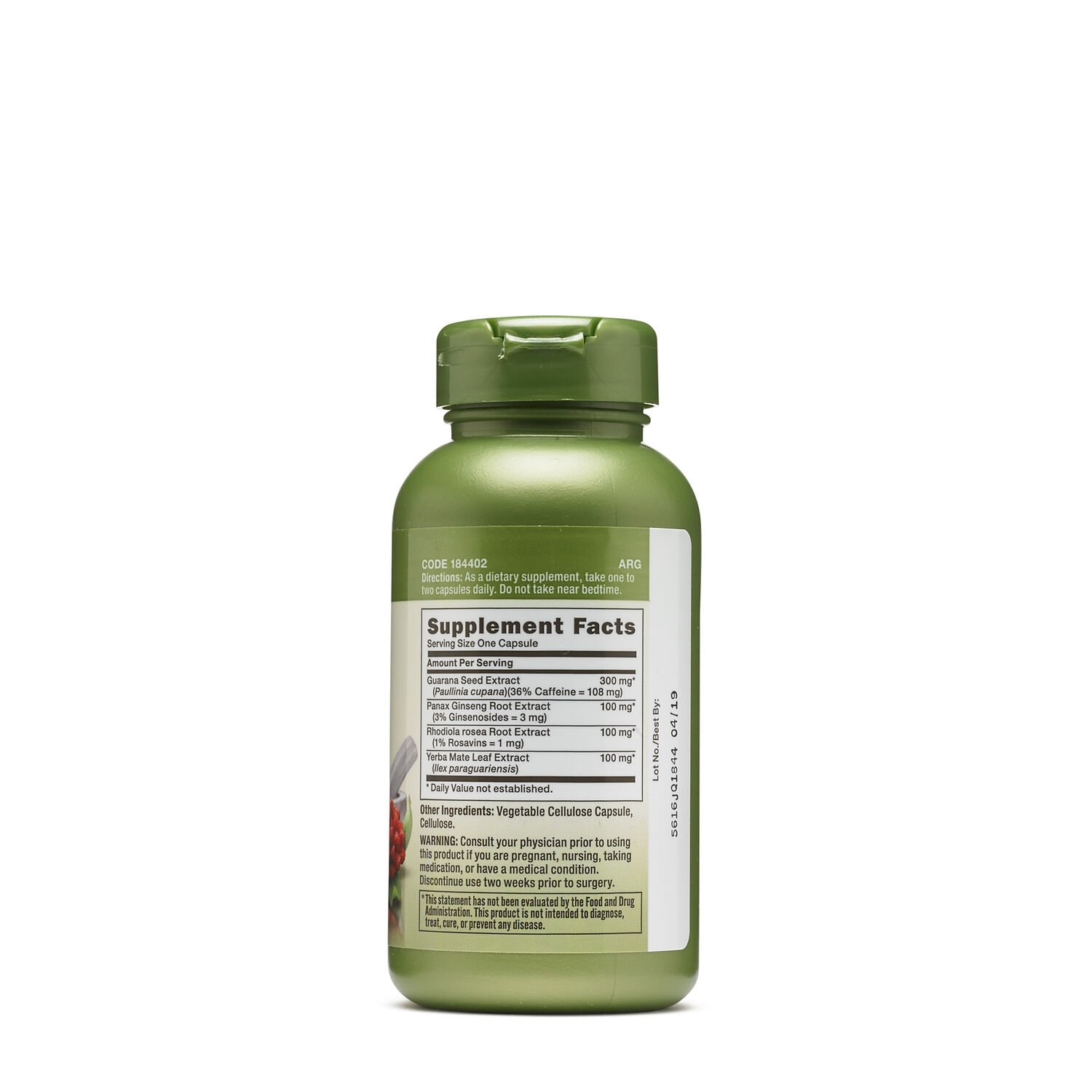 Formula pentru energie Herbal Plus, 100 capsule, GNC