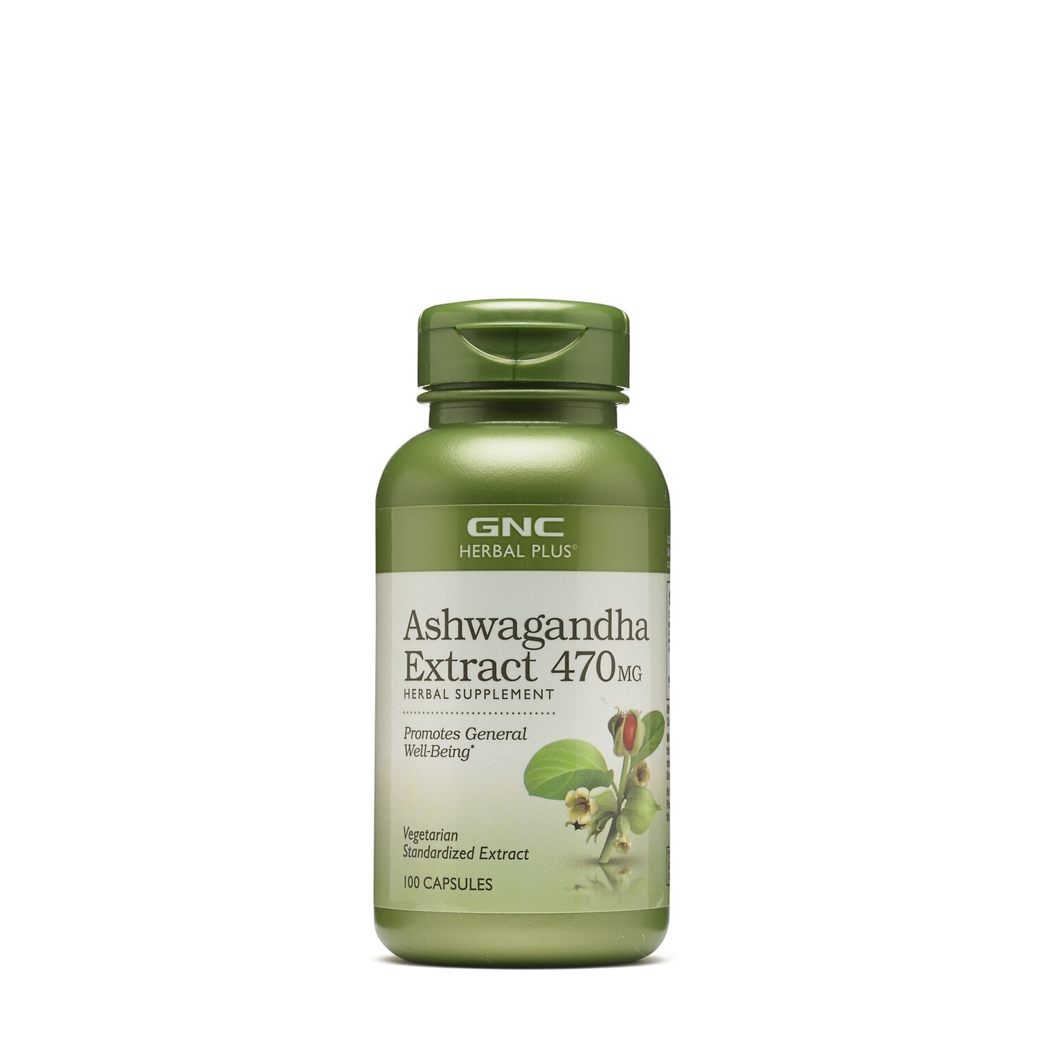Ashwagandha extract 470 mg Herbal Plus, 100 capsule, GNC