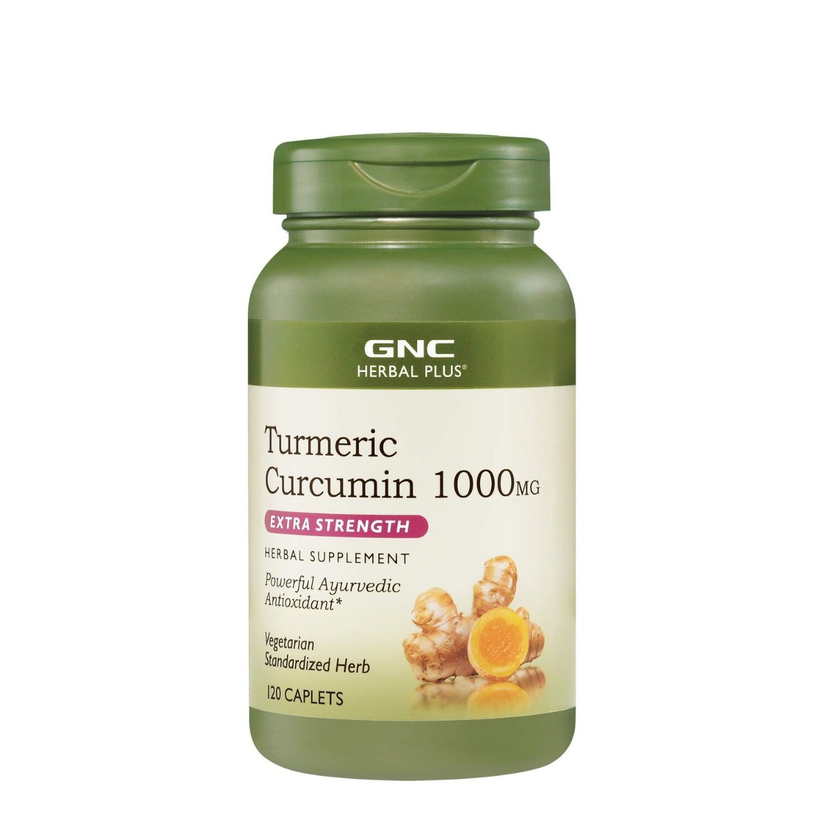 Turmeric Curcumin 1000 mg Herbal Plus, 120 tablete, GNC