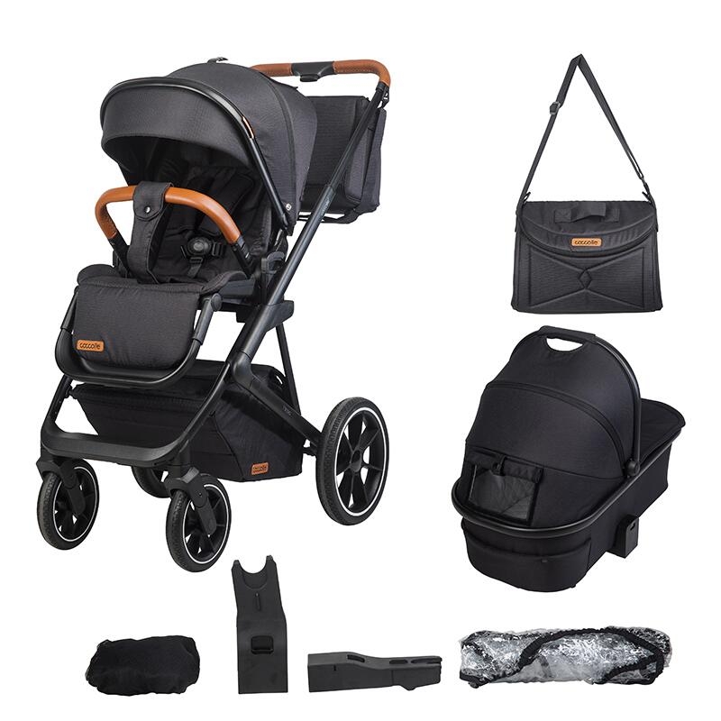 Carucior modular 2in1 C Nessia Diamond black+Balansoar bebelusi C Velio Butternut