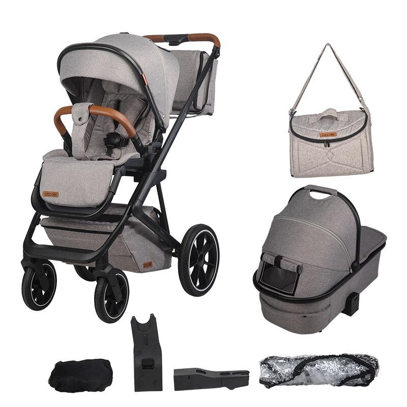 Carucior modular 2in1 Coccolle Nessia Lunar rock+Balansoar bebelusi C Velio Butternut