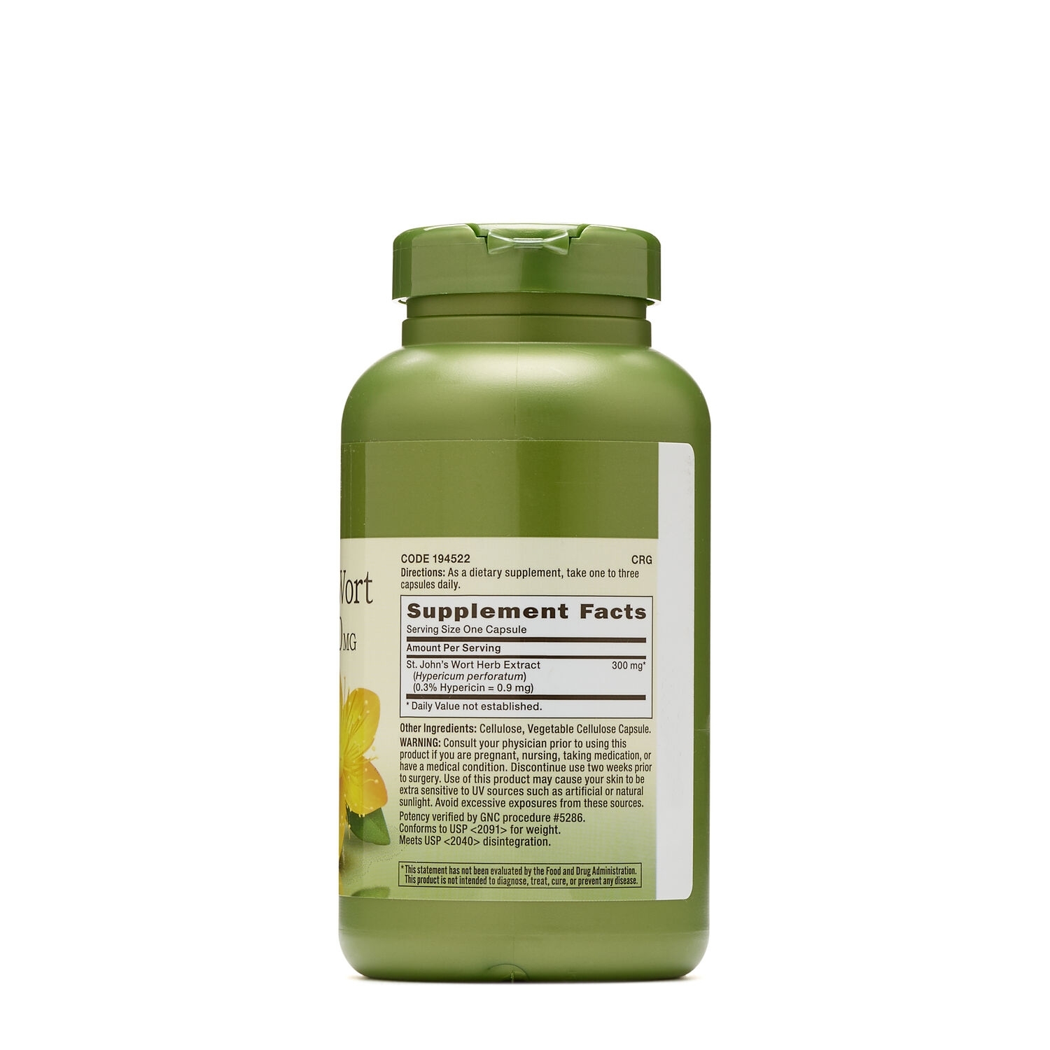 Extract standardizat  de sunatoare 300 mg Herbal Plus, 200 capsule, GNC