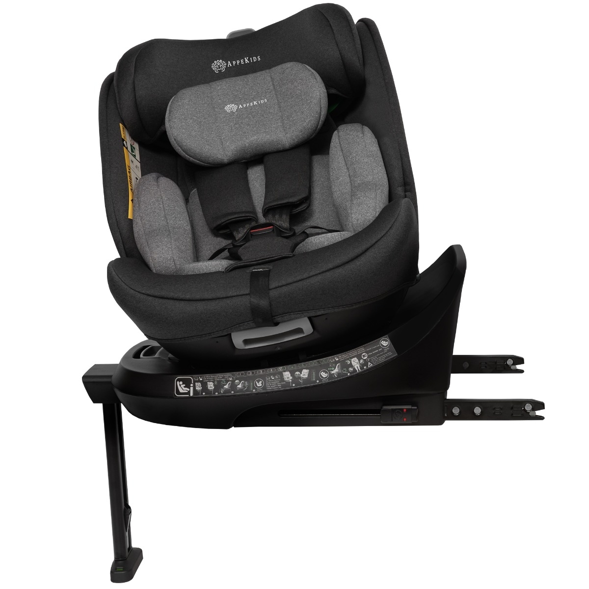 Scaun auto Appekids, I-SIZE, 40-150 cm, Rear Facing 360Â°, Pro Confort - Grey