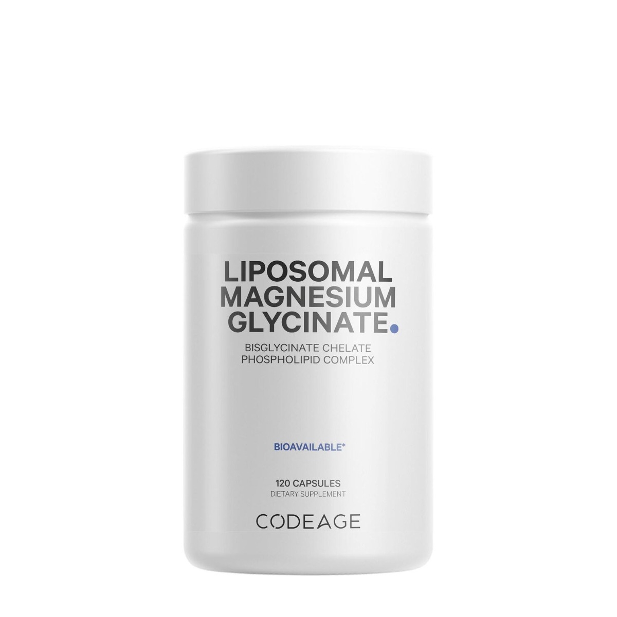 Magneziu bisglicinat lipozomal cu bioperine CodeAge, 120 capsule, GNC