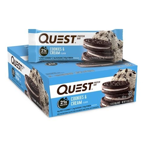 Baton proteic cu aroma de biscuiti si frisca, 60g, Quest