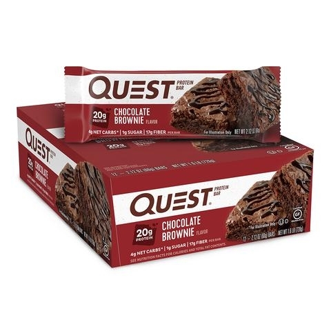 Baton proteic cu aroma de prajitura cu ciocolata, 60g, Quest
