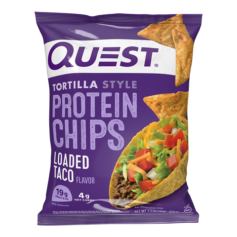 Chipsuri proteice cu aroma de taco, 32 g, Quest