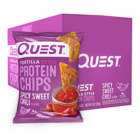 Chipsuri proteice cu aroma de spicy sweet chilli, 32 g, Quest
