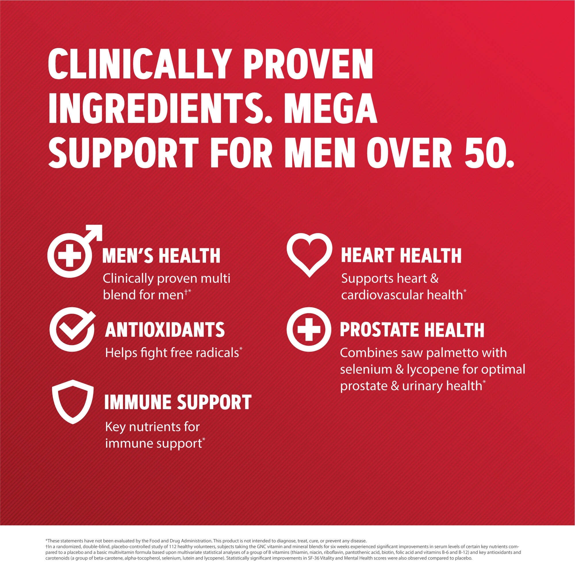 Multivitamine pentru barbati Mega Men 50 Plus, 120 tablete, GNC