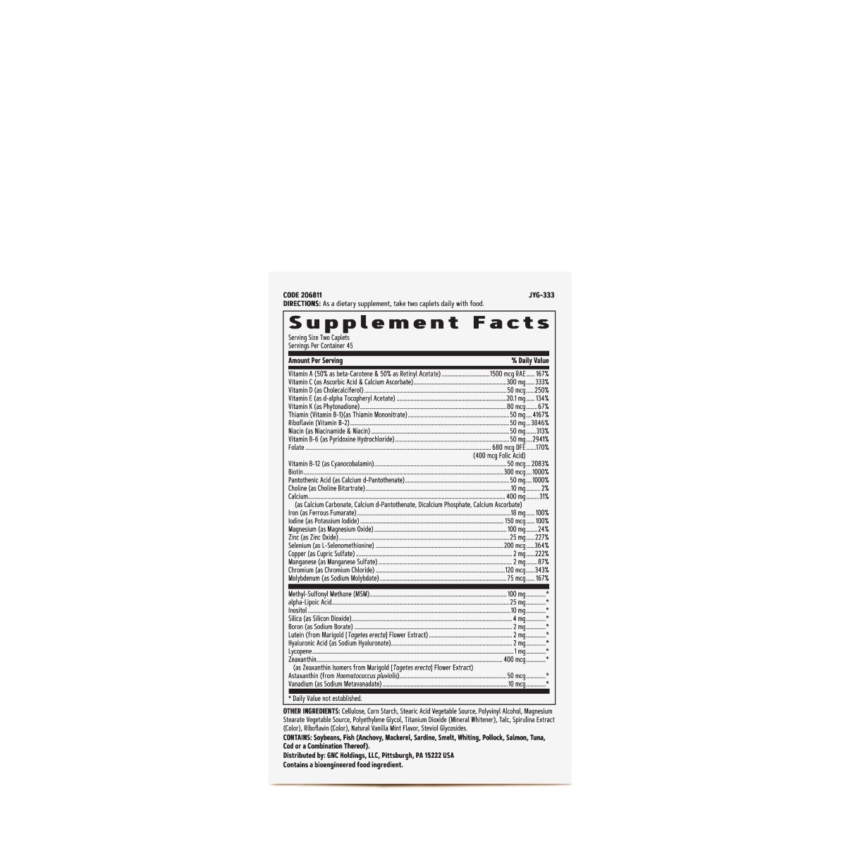 Multivitamine pentru femei Women's Active, 90 tablete, GNC