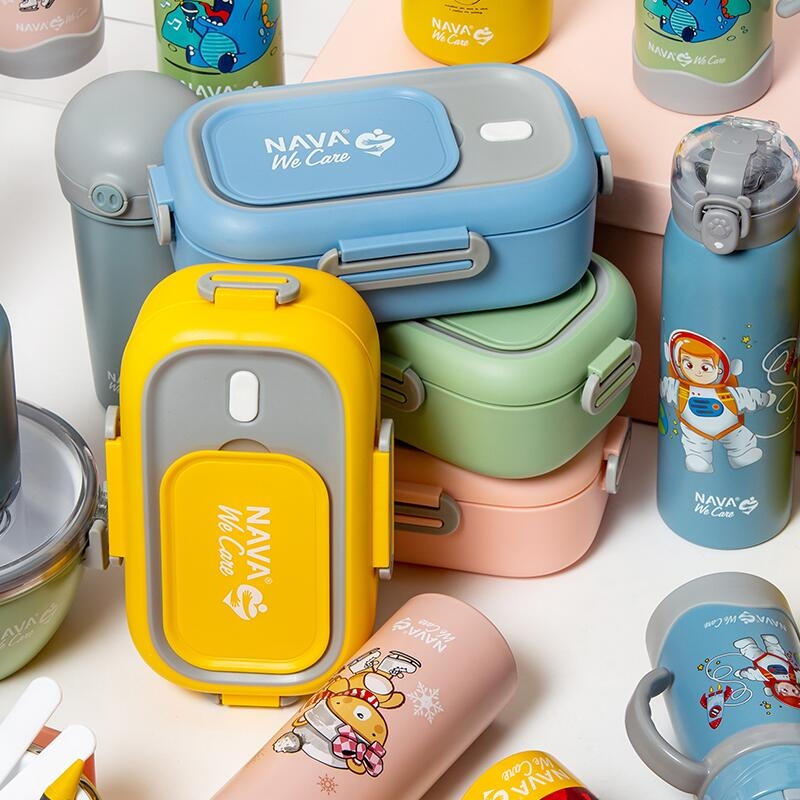 Lunchbox Nava We care 800 ml albastru