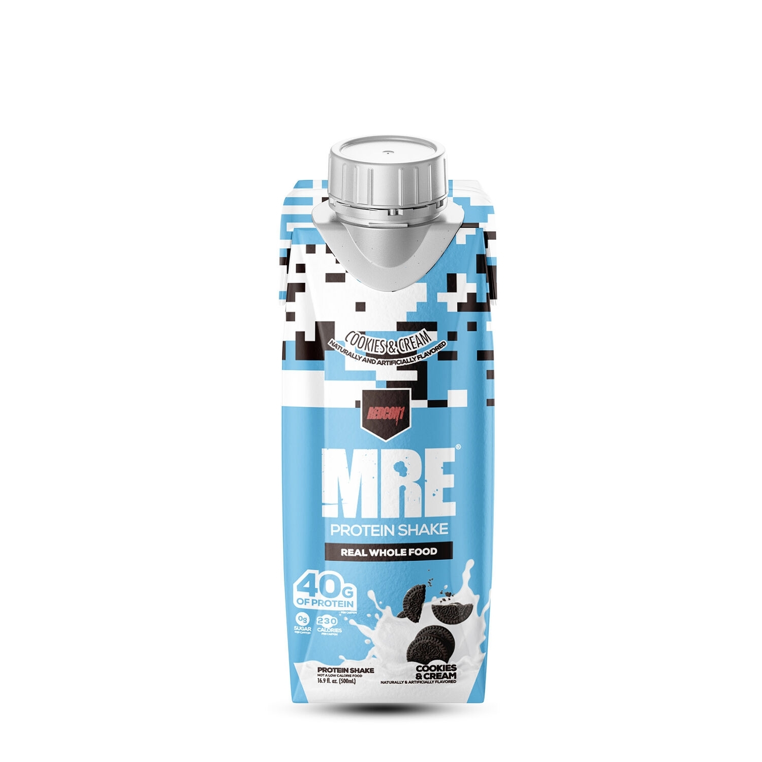 Shake proteic din alimente intregi cu aroma de biscuiti cu crema, 500 ml, REDCON1