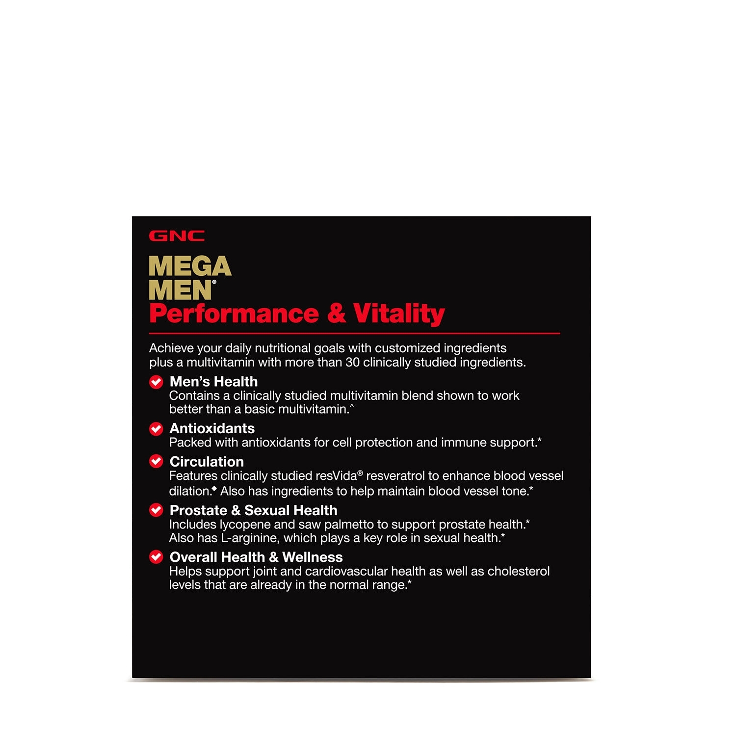 Multivitamine pentru barbati performanta si vitalitate Mega Men, 30 pachete, GNC