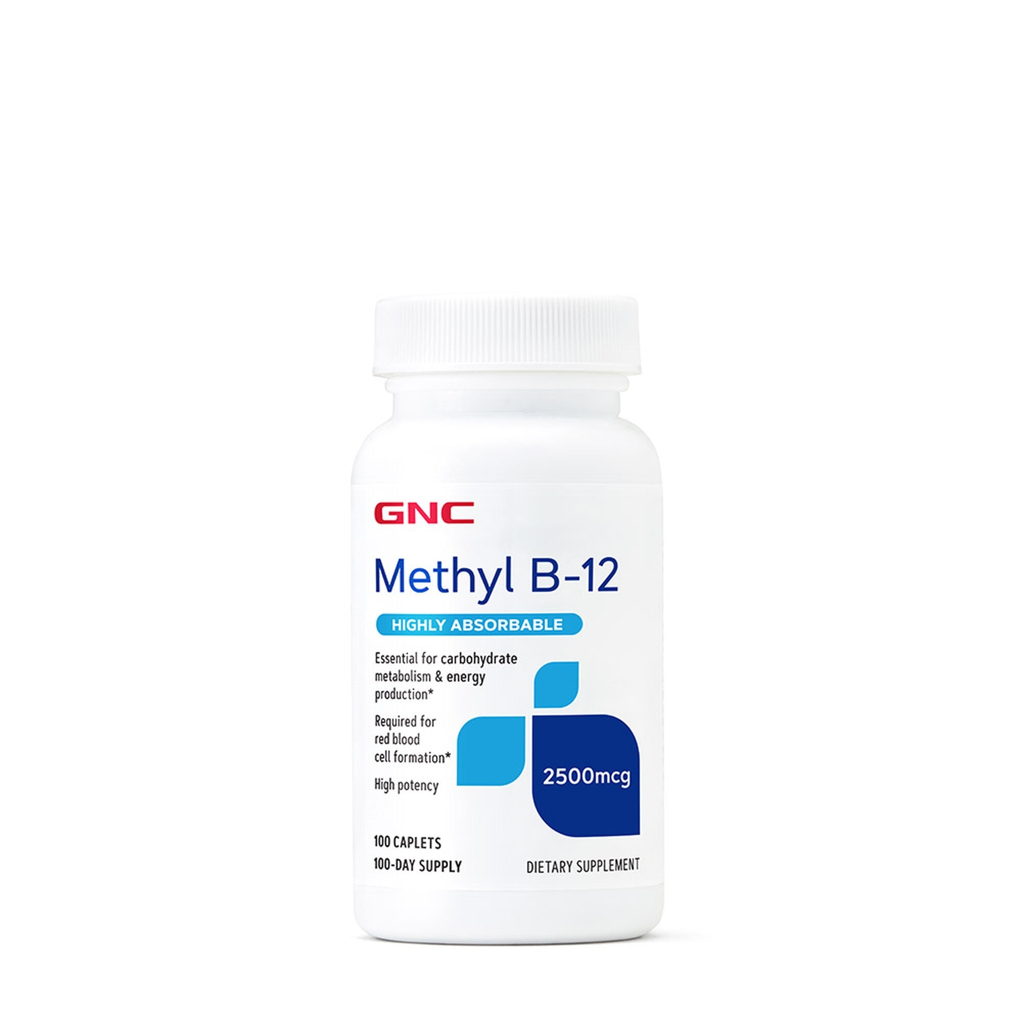 Vitamina B-12 metilcobalamina 2500 mcg, 100 tablete, GNC